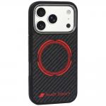 Husa Audi RSQ Carbon Fiber Sport Red Circle cu MagSafe compatibila cu iPhone 18 Pro / 17 Pro, Negru 3 - lerato.ro