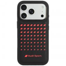 Husa Audi Sport Synthetic Leather cu MagSafe compatibila cu iPhone 18 Pro / 17 Pro, Negru