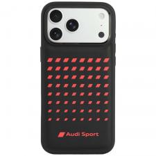 Husa Audi Sport Synthetic Leather cu MagSafe compatibila cu iPhone 18 Pro Max / 17 Pro Max, Negru