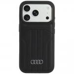 Husa Audi Synthetic Leather cu MagSafe compatibila cu iPhone 18 Pro / 17 Pro, Negru 2 - lerato.ro