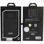 Husa Audi Synthetic Leather cu MagSafe compatibila cu iPhone 18 Pro / 17 Pro, Negru 6 - lerato.ro