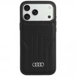 Husa Audi Synthetic Leather cu MagSafe compatibila cu iPhone 18 Pro Max / 17 Pro Max, Negru 2 - lerato.ro