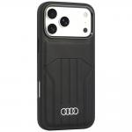 Husa Audi Synthetic Leather cu MagSafe compatibila cu iPhone 18 Pro Max / 17 Pro Max, Negru 3 - lerato.ro