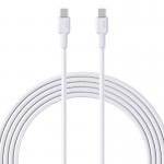 Cablu pentru incarcare si transfer date Aukey CB-NCC2, USB-C/USB-C, 60W, 1.8m, Alb 2 - lerato.ro