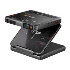 Mini videoproiector portabil Aurzen Zip Trifold Cyber, DLP, Rezolutie video 720p, 100 ANSI, 5000mAh, Difuzoare integrate, Unghi reglabil, USB-C, Dark Grey