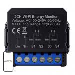 Contor de energie Smart Avatto WPM16-2, Bidirectional, Compatibil cu Tuya Smart, Negru 3 - lerato.ro