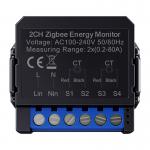 Contor de energie Smart Avatto ZWPM16-2, ZigBee 3.0, Bidirectional, Compatibil cu Tuya Smart, Negru 2 - lerato.ro