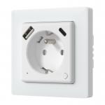 Priza Smart Sonoff Avatto WOT20-FR, Tip FR, Control vocal, Sarcina maxima 3200W, 16A, Compatibila Smart Life / Tuya Smart, 1x USB-A, 1x USB-C, WiFi, Alb 3 - lerato.ro