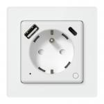 Priza Smart Sonoff Avatto WOT20-FR, Tip FR, Control vocal, Sarcina maxima 3200W, 16A, Compatibila Smart Life / Tuya Smart, 1x USB-A, 1x USB-C, WiFi, Alb 2 - lerato.ro