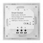 Priza Smart Sonoff Avatto WOT20-FR, Tip FR, Control vocal, Sarcina maxima 3200W, 16A, Compatibila Smart Life / Tuya Smart, 1x USB-A, 1x USB-C, WiFi, Alb 7 - lerato.ro