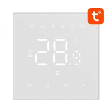 Aparate climatizare, Termostat Smart Avatto WT410-16A-W, Incalzire electrica, Display LED, 16A, Control vocal, WiFi, Tuya, Alb, lerato.ro