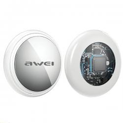 Dispozitiv anti pierdere AWEI P50 compativil cu Apple Find My, CR2032, Autonomie maxima 12 luni, Bluetooth, Alb