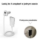 Incarcator auto  Awei C-400, 4xUSB-A, 9.4A, Alb 3 - lerato.ro