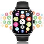 Ceas smartwatch AWEI H21, 230 mAh, IP65, Display 2.01 inch, Negru 5 - lerato.ro