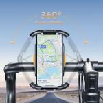 Suport universal bicicleta AWEI X29, Ajustabil, Compatibil cu dispozitive cuprinse intre 4.7 si 6.7 inch, Negru 4 - lerato.ro