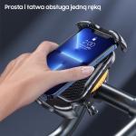 Suport universal bicicleta AWEI X29, Ajustabil, Compatibil cu dispozitive cuprinse intre 4.7 si 6.7 inch, Negru 7 - lerato.ro