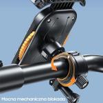 Suport universal bicicleta AWEI X29, Ajustabil, Compatibil cu dispozitive cuprinse intre 4.7 si 6.7 inch, Negru 8 - lerato.ro