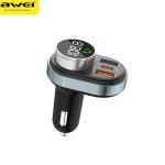 Incarcator auto AWEI C-843 cu transmitator FM si Bluetooth 5.0, 1x USB, 1x USB-C, 30W, 3A, Slot MicroSD, Negru 3 - lerato.ro