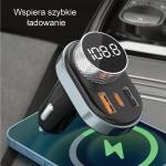 Incarcator auto AWEI C-843 cu transmitator FM si Bluetooth 5.0, 1x USB, 1x USB-C, 30W, 3A, Slot MicroSD, Negru 6 - lerato.ro