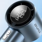 Ventilator portabil Awei F38 Mini, 13500 rpm, Flux aer 10.5m/s, 3600 mAh, Autonomie 10h, 100 viteze, USB-C, Albastru 3 - lerato.ro