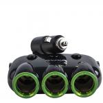 Incarcator si splitter auto AWEI C-353, 3x priza auto, 2x USB-A, 10A, 120W, Negru 2 - lerato.ro