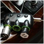 Incarcator si splitter auto AWEI C-353, 3x priza auto, 2x USB-A, 10A, 120W, Negru 4 - lerato.ro