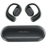Casti wireless AWEI T69, Bluetooth 5.2, 300mAh, Autonomie 10h, IPX6, USB-C, Negru 2 - lerato.ro