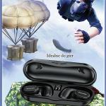 Casti wireless AWEI T69, Bluetooth 5.2, 300mAh, Autonomie 10h, IPX6, USB-C, Negru 6 - lerato.ro