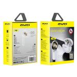 Casti wireless TWS AWEI T12, Bluetooth 5.1, 390 mAh, Autonomie 4h, IPX6, Alb 11 - lerato.ro