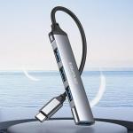 Hub multifunctional 4in1 AWEI CL-150T USB-C la 4xUSB 2.0, Gri 2 - lerato.ro