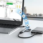 Hub multifunctional 4in1 AWEI CL-150T USB-C la 4xUSB 2.0, Gri 3 - lerato.ro