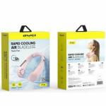 Ventilator portabil pentru gat AWEI F31, 1200 mAh, Autonomie 6h, USB-C, Roz 3 - lerato.ro