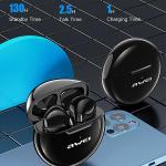 Casti wireless AWEI T17, Bluetooth 5.0, Autonomie 2.5h, 250mAh, Alb 8 - lerato.ro