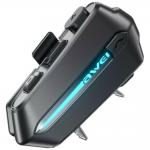 Intercom motocicleta AWEI VS-1, ENC, Bluetooth 5.4, 800mAh, Autonomie 35h, USB-C, Negru 2 - lerato.ro
