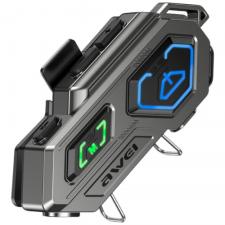 Accesorii Auto / Moto / Bicicleta, Intercom motocicleta AWEI VS-6, ENC, Bluetooth 5.4, 1000mAh, Autonomie 60h, USB-C, Gri, lerato.ro