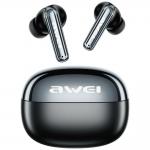 Casti wireless AWEI T92, ANC, ENC, Bluetooth 5.4, Autonomie 6h, USB-C, Negru 2 - lerato.ro