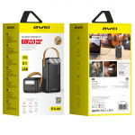Baterie externa portabila Awei PA-82, 65W, 60000 mAh, 2x USB-C, 3x USB-A, Display LED, Lanterna LED, Negru 4 - lerato.ro