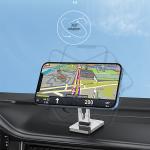 Suport auto universal AWEI X19, Dashboard Mount, Compatibil MagSafe, Rotire 360 grade, Silver 4 - lerato.ro