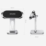 Suport auto universal AWEI X19, Dashboard Mount, Compatibil MagSafe, Rotire 360 grade, Silver 8 - lerato.ro
