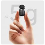 Set 3 microfoane tip lavaliera AWEI MK5 Duo, Omnidirectional, Receptor cu USB-C, Autonomie 5h, Wireless, Negru 4 - lerato.ro