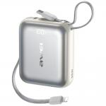 Baterie externa portabila Awei AS-181, 10000mAh, 35W, 1xUSB-C, 1xCablu USB-C, 1xCablu Lightning, Silver 2 - lerato.ro