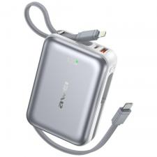 Baterie externa portabila Awei C03, 20000mAh, 35W, 1xUSB-C, 1xCablu USB-C, 1xCablu Lightning, Silver