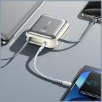 Baterie externa portabila Awei C03, 20000mAh, 35W, 1xUSB-C, 1xCablu USB-C, 1xCablu Lightning, Silver 4 - lerato.ro