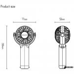 Ventilator portabil AWEI F42, 6600rpm, 1200mAh, 3 trepte de viteza, USB-C, Alb 7 - lerato.ro