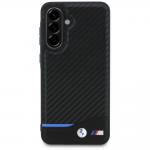 Carcasa BMW Leather Hot Stamp compatibila cu Samsung Galaxy A56, Negru 2 - lerato.ro