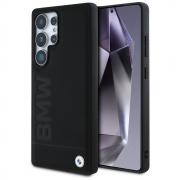 Carcasa BMW Leather Big Wordmark compatibila cu Samsung Galaxy S25 Ultra, Negru