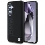 Carcasa BMW Leather Big Wordmark compatibila cu Samsung Galaxy S25, Negru 4 - lerato.ro