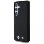 Carcasa BMW Leather Carbon cu MagSafe compatibila cu Samsung Galaxy S25 Plus, Negru 3 - lerato.ro
