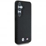 Carcasa BMW Leather Carbon cu MagSafe compatibila cu Samsung Galaxy S25 Plus, Negru 5 - lerato.ro