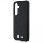 Carcasa BMW Leather Carbon cu MagSafe compatibila cu Samsung Galaxy S25 Plus, Negru 7 - lerato.ro